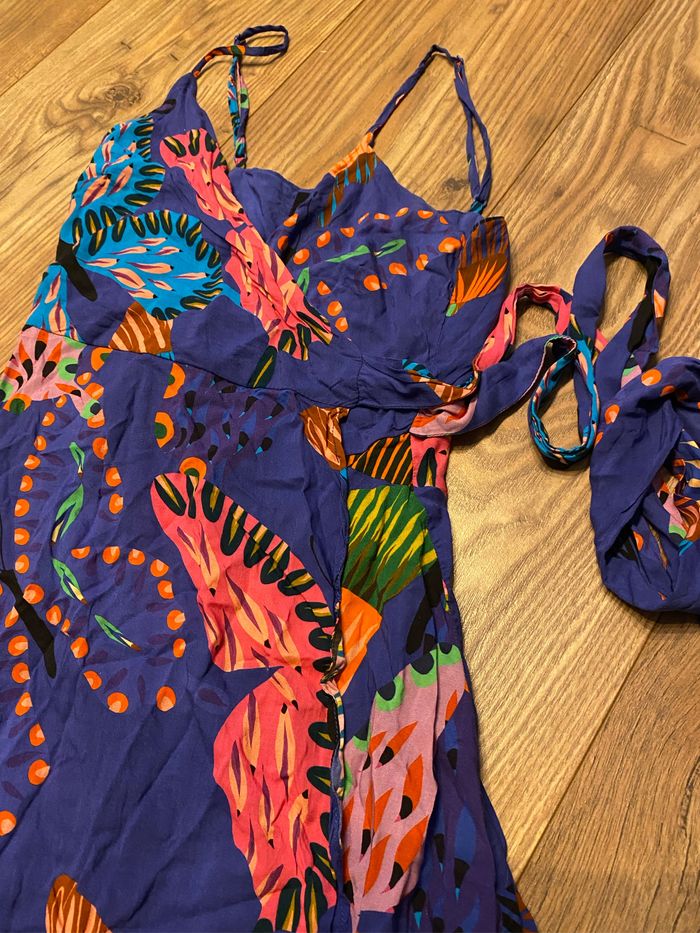 Robe été mauve à motifs papillons Desigual Txs - photo numéro 3