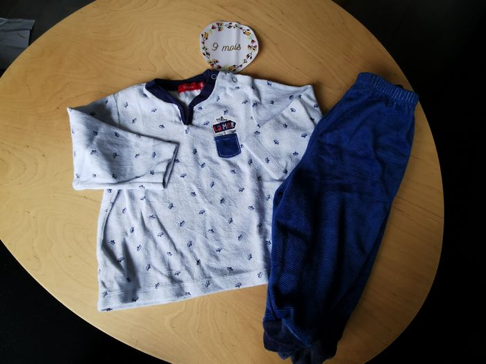 Pyjama 2 pieces bébé garçon 9mois tissaia tbe