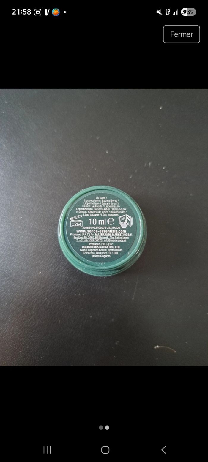 Baume a levres - photo numéro 2