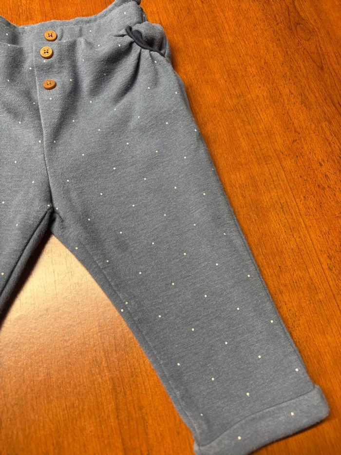 Pantalon bleu à pois - photo numéro 4