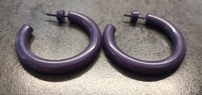 Boucles d'oreilles créoles fantaisie Vintage 80 - photo numéro 2