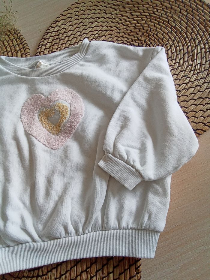 Sweat blanc forme ample avec impression en relief Orchestra taille 23 mois - photo numéro 4