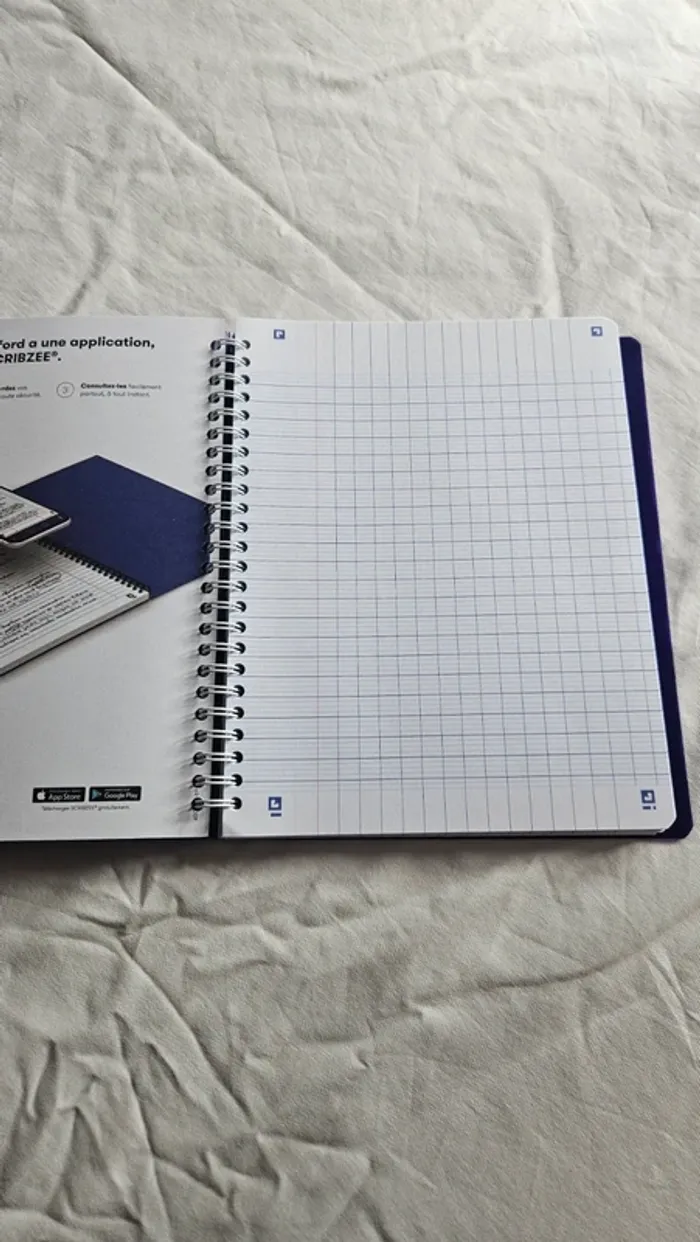 Cahier Oxford OpenFlex 17×22 - 180 pages grands carreaux - Neuf - photo numéro 3
