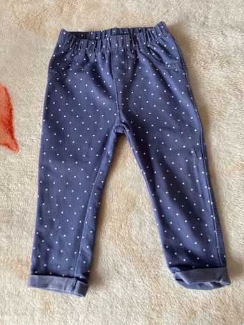 Pantalon type jeans à pois in extenso 12 mois