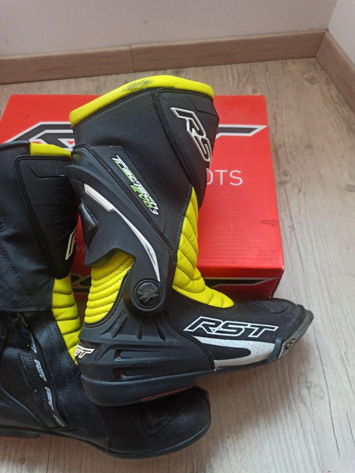 Bottes Moto RST Tractech Evo III Sport CE – Taille 47 / 12 UK – Noir & Jaune Fluo - photo numéro 5