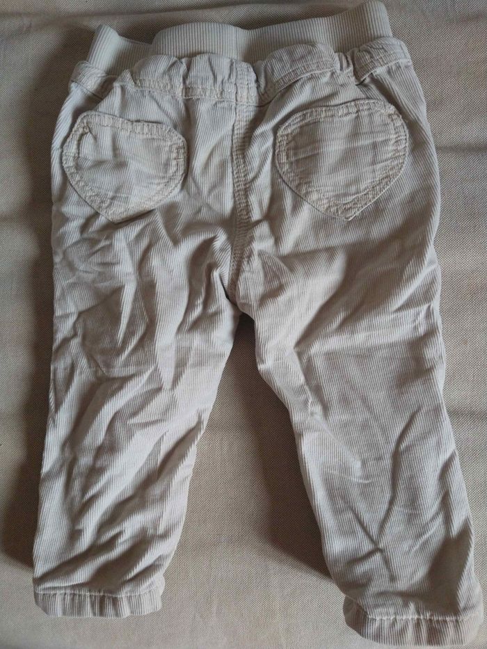 Pantalon aspect velours taille 12 mois en très bon état marque Tex - photo numéro 2