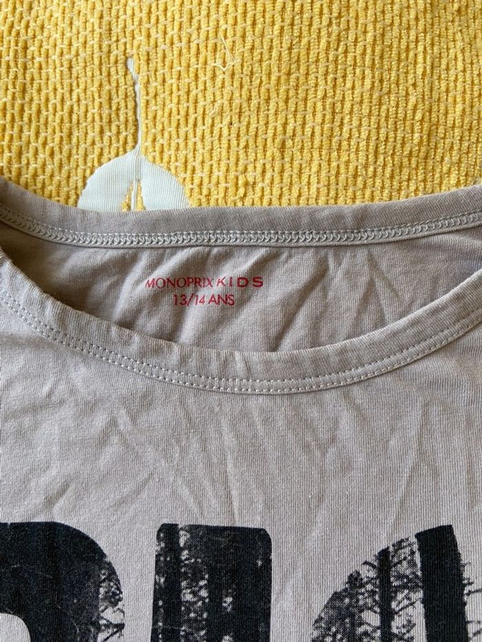 Tee-shirts beige Monoprix kid’s taille 14 ans neuf - photo numéro 3