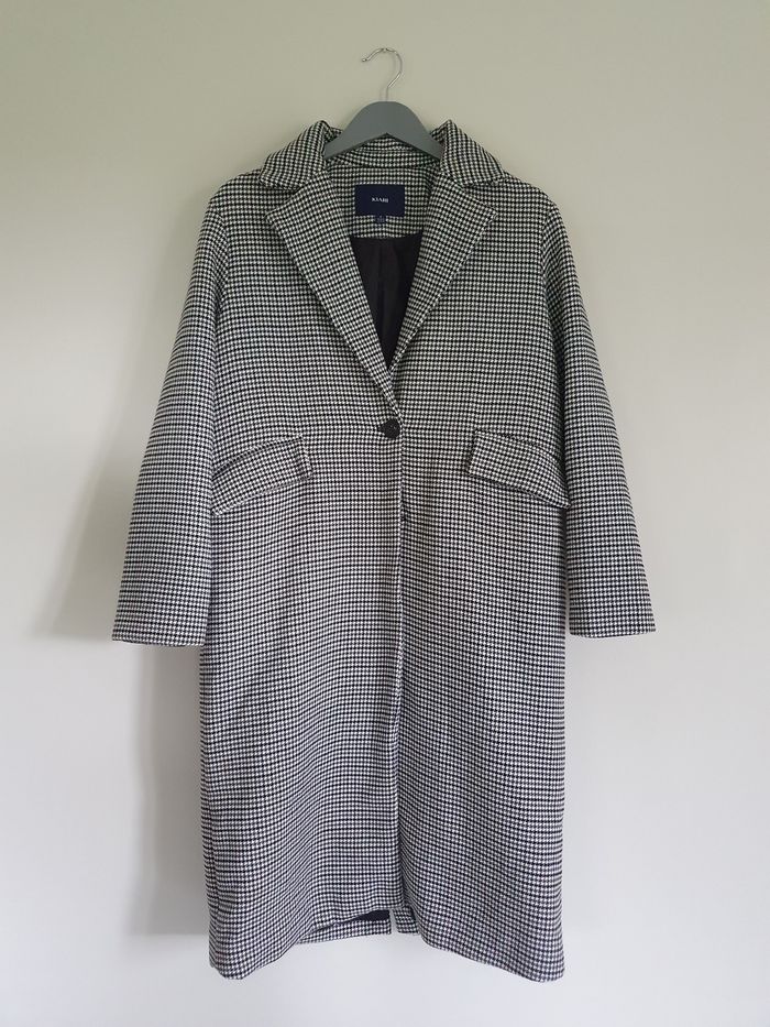 Manteau long pied de poule Kiabi M