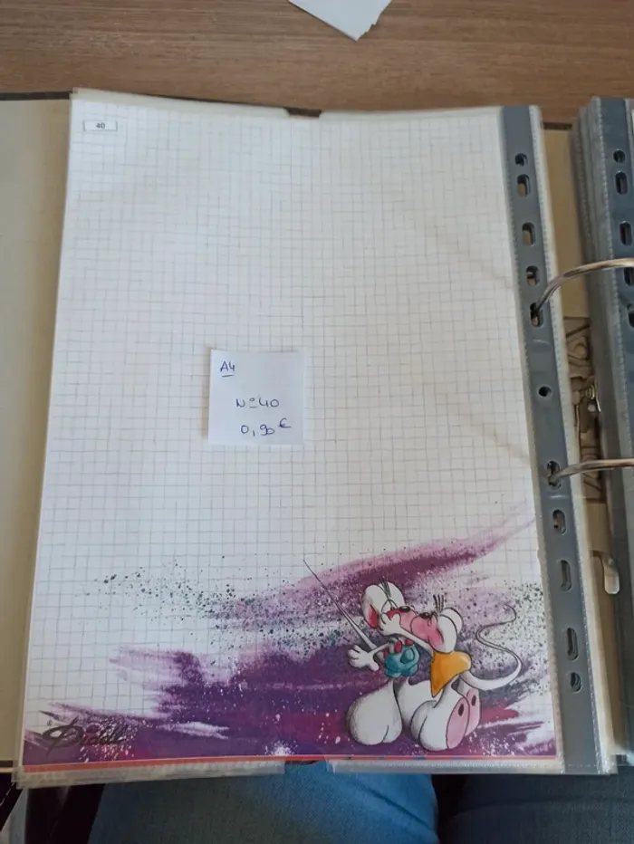 Feuille Diddl A4 40 0,90€