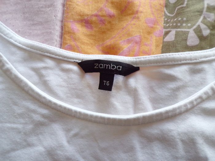 Tee-shirt blanc motif argenté T6 - photo numéro 3