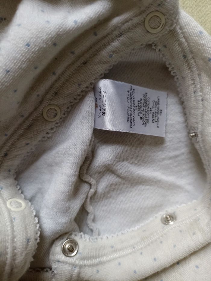 Pyjama laine noeud bleu Petit Bateau 12m - photo numéro 5