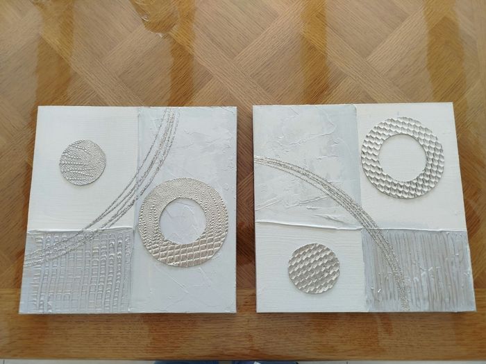 Lot de 2 cadres en toile 30 cm x 30 cm