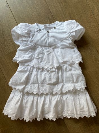 Robe blanche Catimini 3 ans