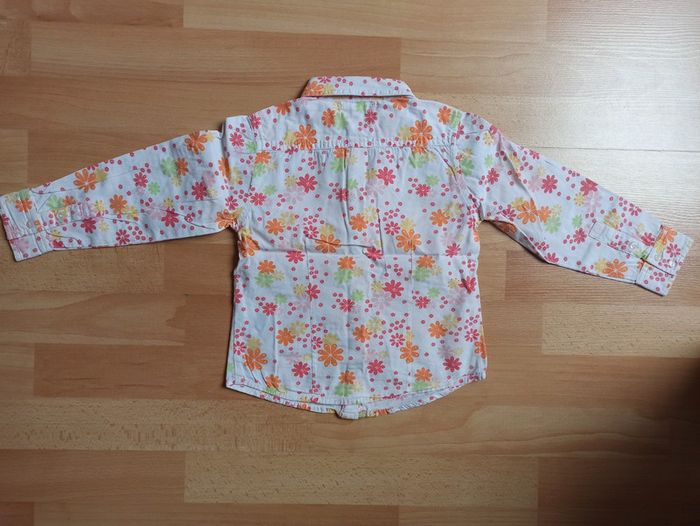 Chemise blanche fleurie Liberty Okaïdi 4 ans - photo numéro 6