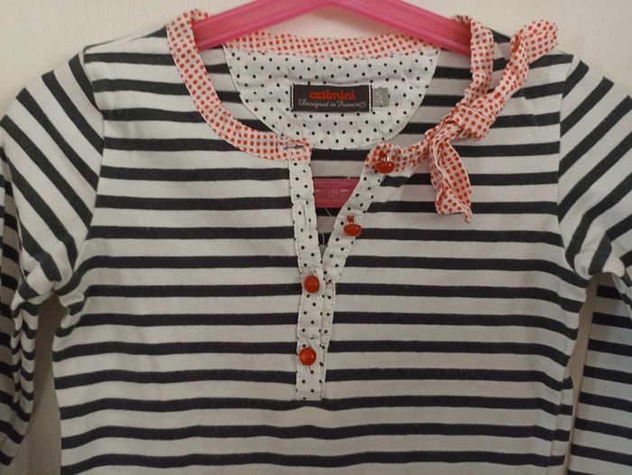 Haut marinière girly Catimini 5 ans - photo numéro 2