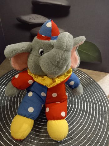 Peluche éléphant Jemini vintage 28cm model le cirque 🎪