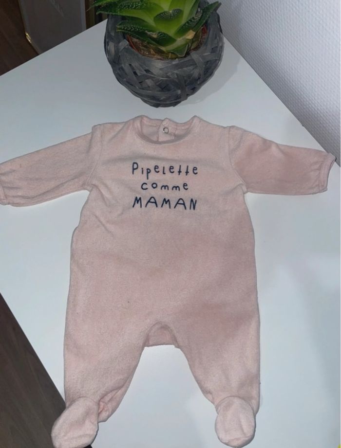 Pyjama velours dors bien - 1 mois - photo numéro 2