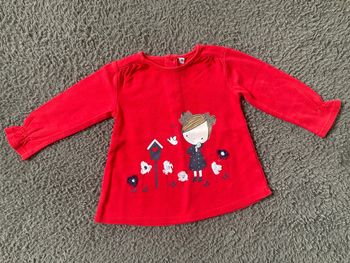 Teeshirt ML rouge 12 mois