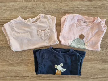 Lot de 3 t-shirt manches longues fille Vertbaudet