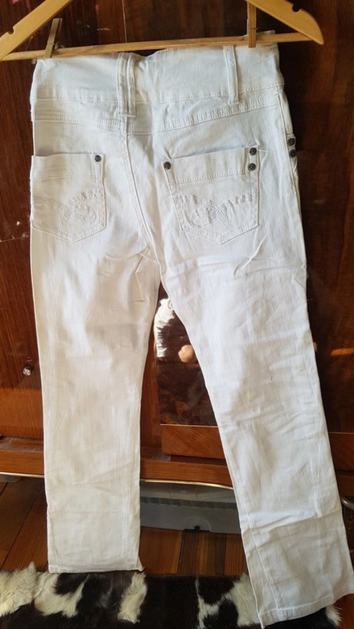Pantalon en Jean blanc - photo numéro 3