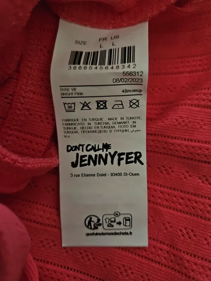 Haut rose Jennyfer Taille L Neuf - photo numéro 7