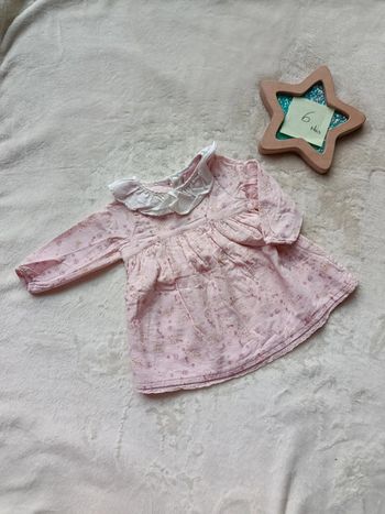 Blouse fleuri rose 6 mois Orchestra
