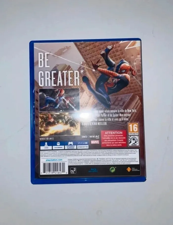 Jeu PlayStation 4 Spider-man Marvel - photo numéro 2