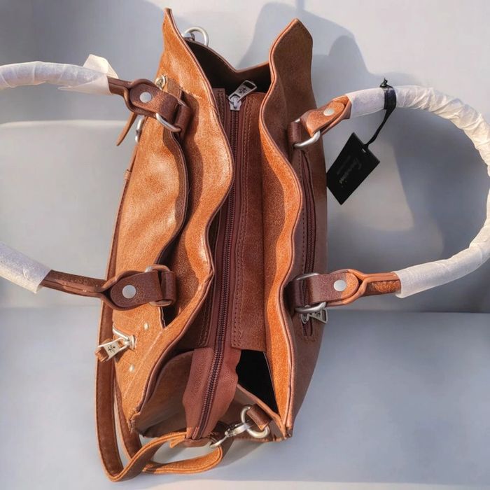 Sac à main avec bandoulière ajustable cuir polyuréthane - photo numéro 6