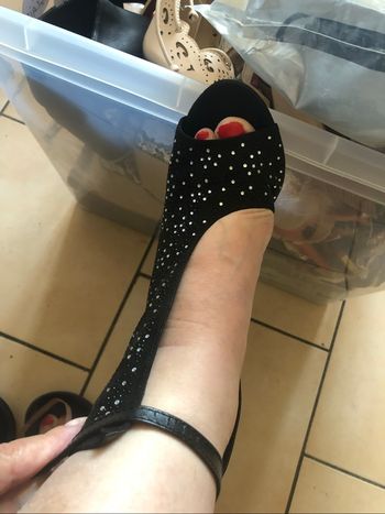 Magnifiques Sandales talons noir