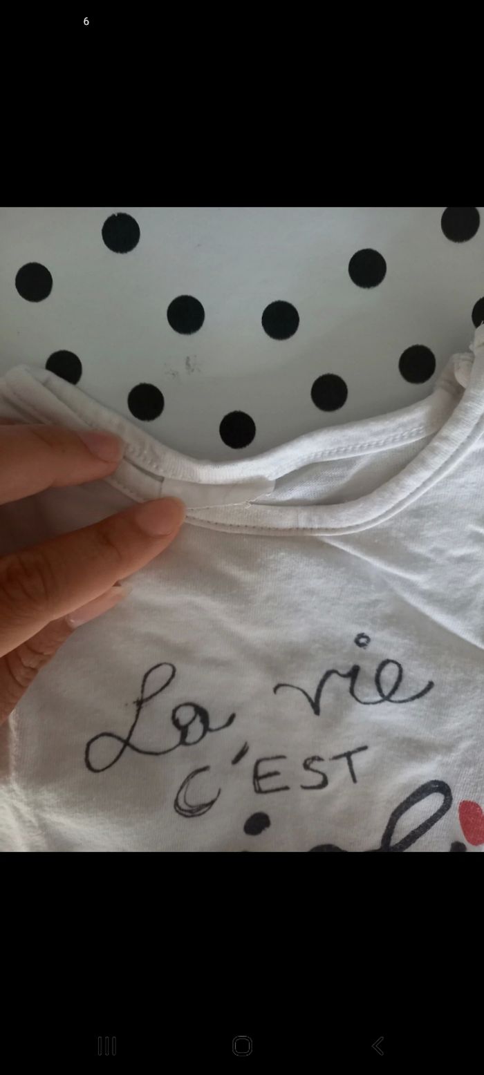Lot de 3 t-shirts ML fille 12 mois - photo numéro 6