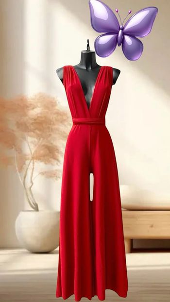 Combinaison rouge glamour taille unique positions multiples