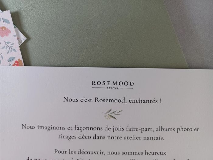 Lot de 5 cartes et enveloppes Rosemood - photo numéro 2