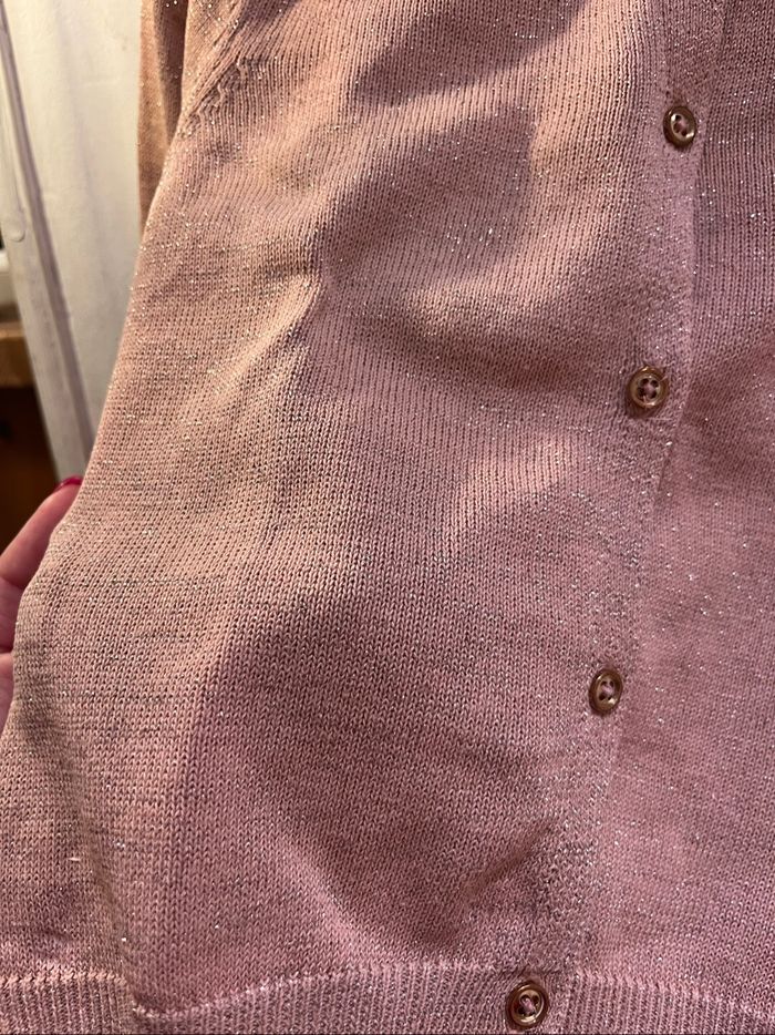 Gilet Tape à l’œil corail pastel doré - photo numéro 3