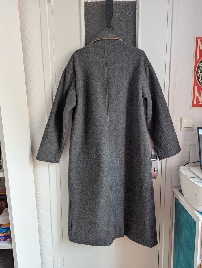 Manteau gris neuf long miss captain taille M - photo numéro 3