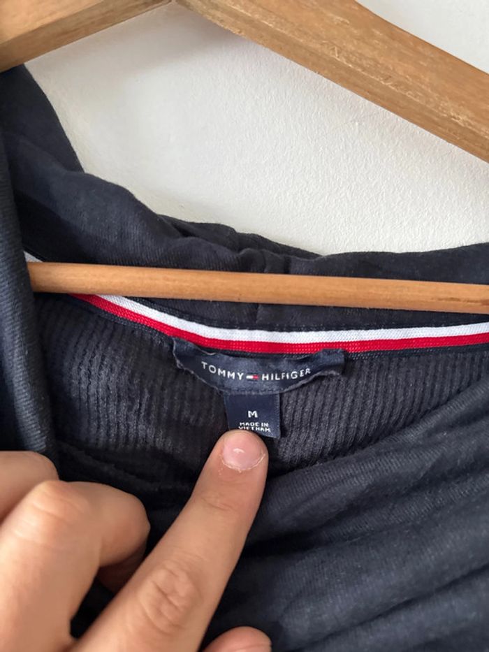 Pull zippé col asymétrique Tommy Hilfiger – Femme – Taille M – Bleu marine - photo numéro 2