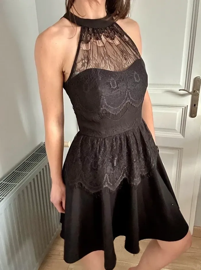 Robe patineuse Morgan noire dentelle – T36 (S) - photo numéro 2