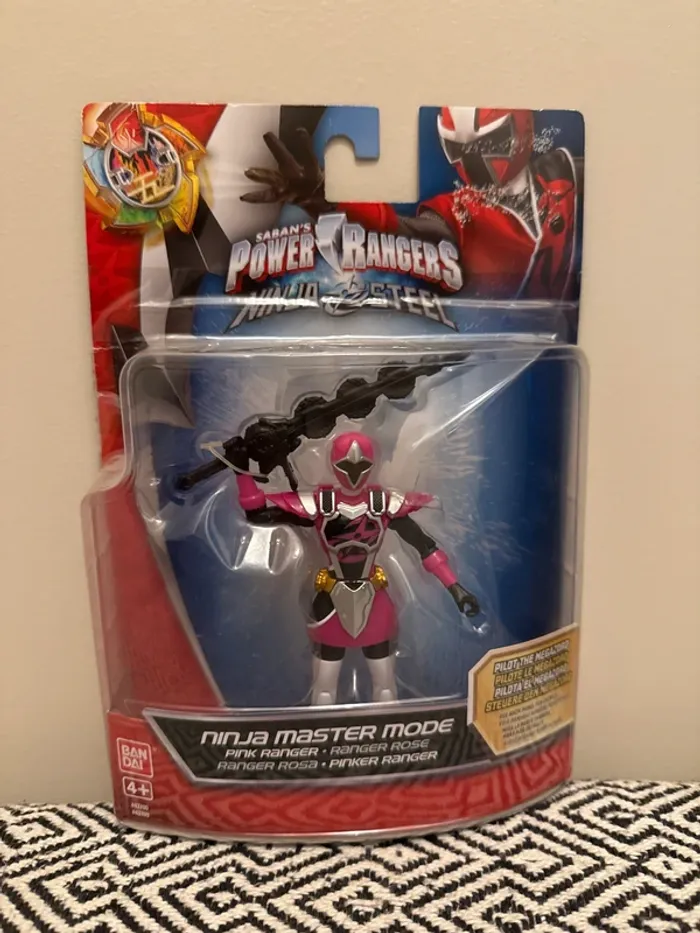 Power Rangers - Figurine Ninja Steel, pink ranger de 12 cm -4 ans et +