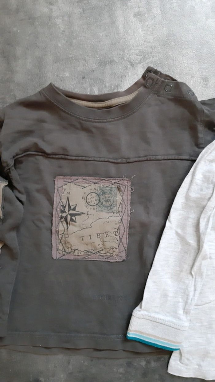 2 t-shirts manches longues garçon - photo numéro 2