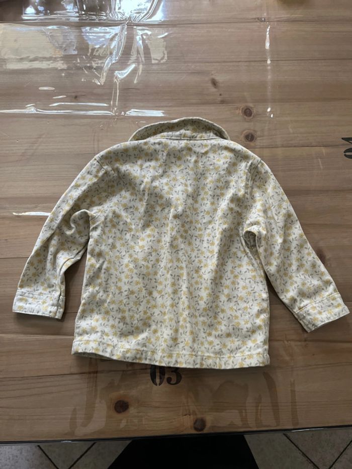 Veste en jean fleuri blanc et jaune - photo numéro 4