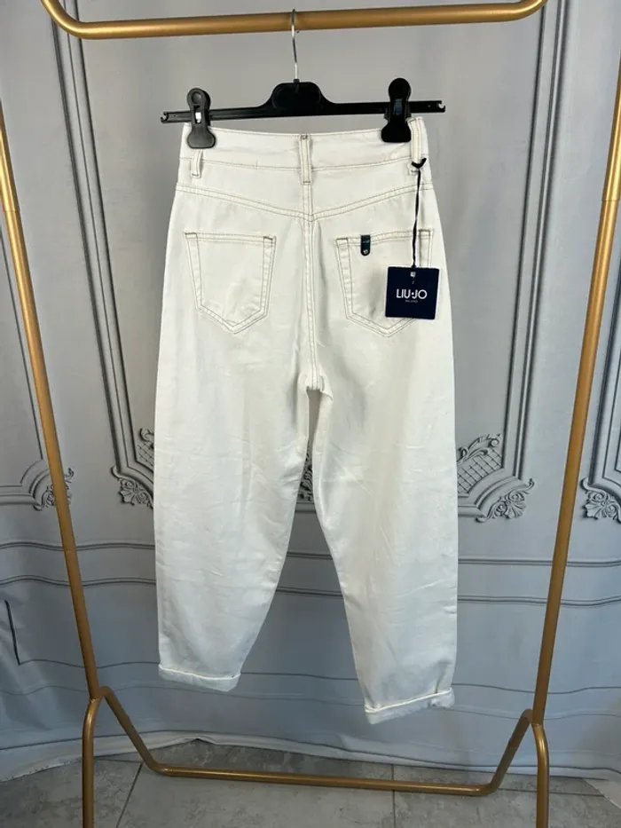 Jean baggy Liujo W24 Blanc Neuf - photo numéro 5