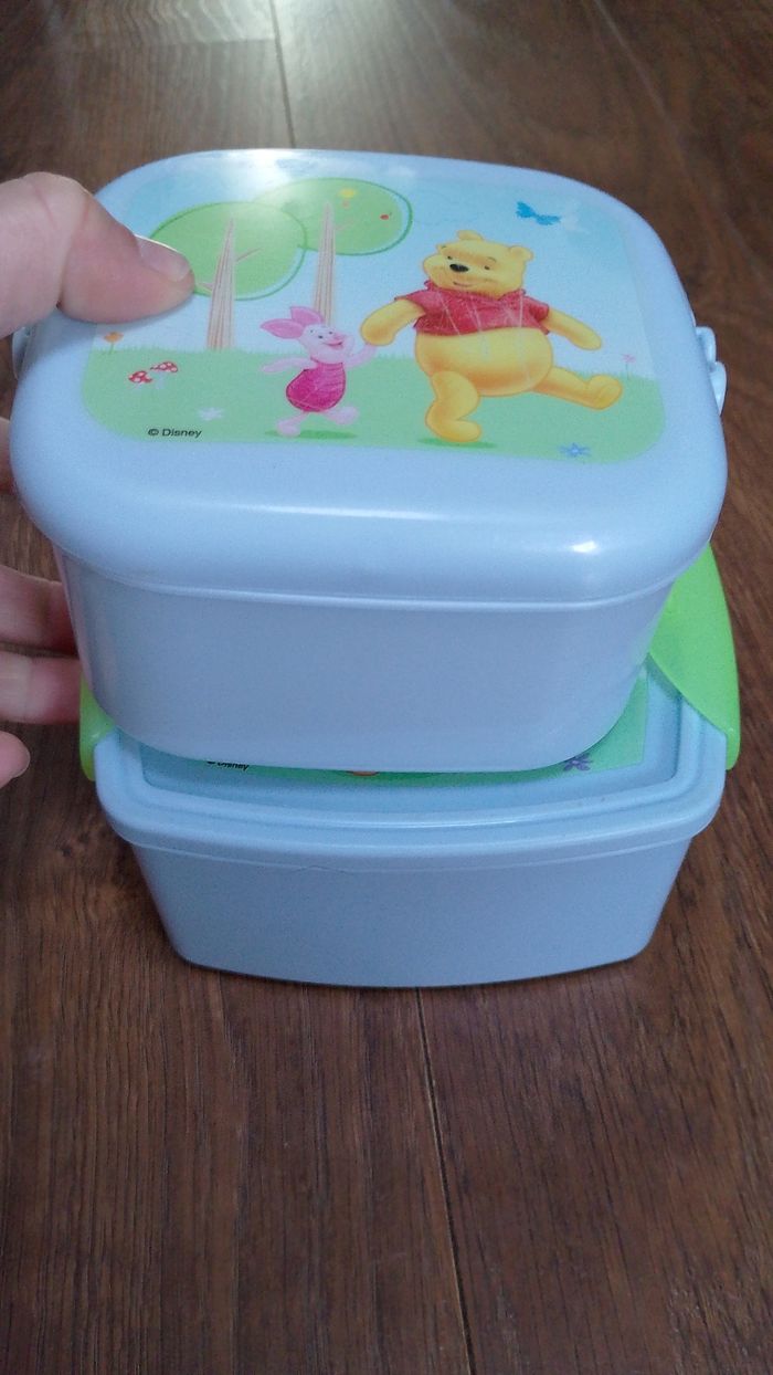 Lot 2 boîtes à goûter, sandwich, lunch box, Winnie L'ourson Trudeau - photo numéro 10