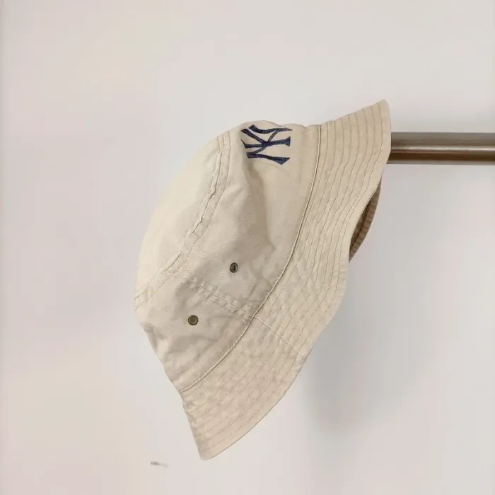 Bob beige logo NY style Yankees Lucent, 100 % coton, taille unique adulte T010 - photo numéro 4
