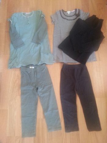2 ensembles fille 5 ans (108 cm) Vertbaudet bon état