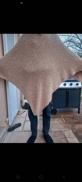 Gros poncho ultra-confort pure laine
