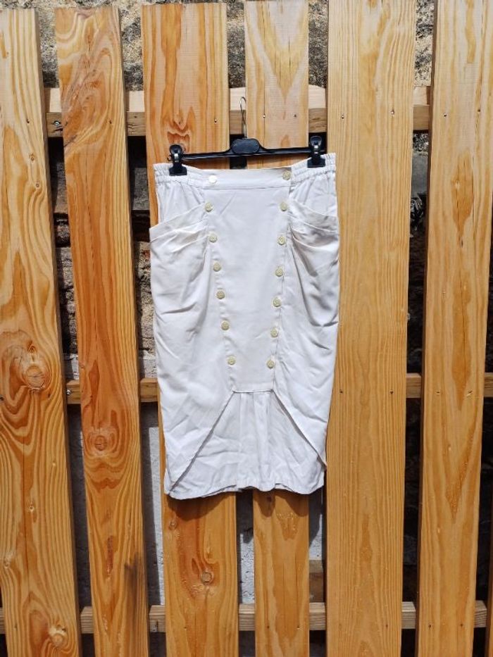 Jolie jupe crayon vintage crème