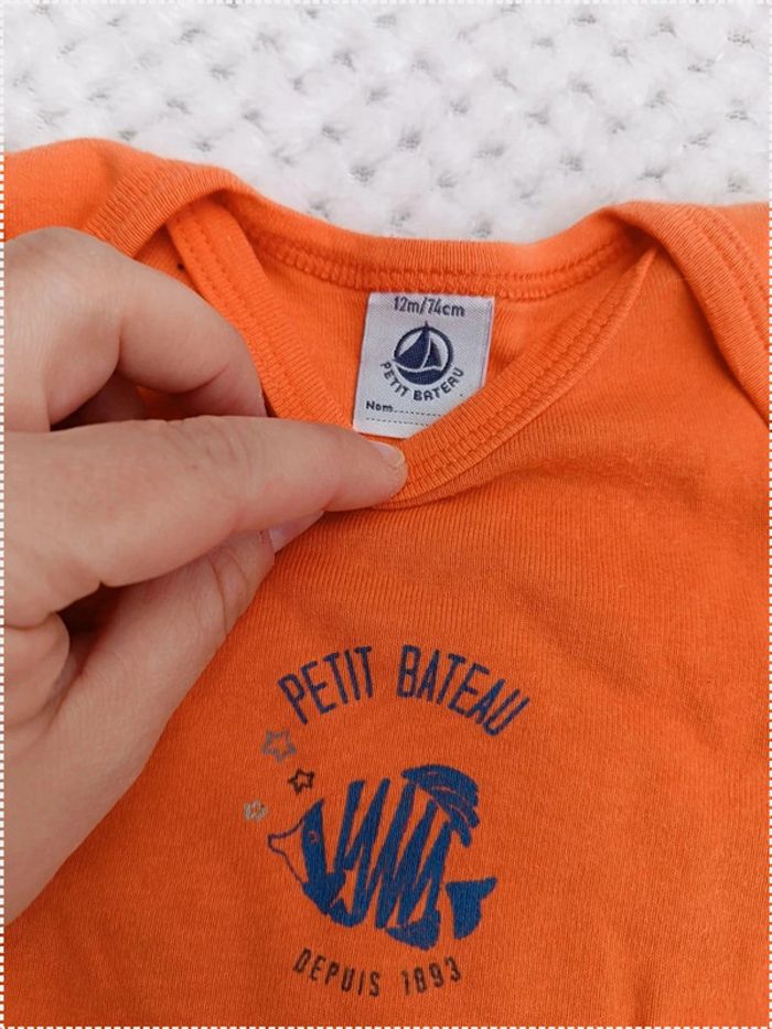 🔸Body Manches Courtes Petit Bateau - 12 mois 🔸 - photo numéro 2