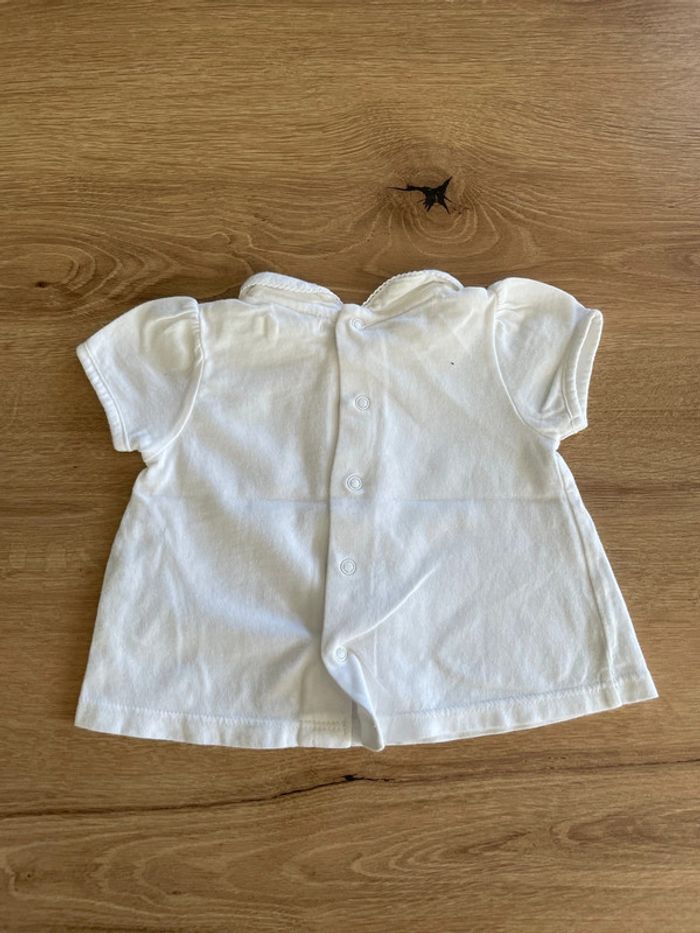 Tshirt blanc Bout’chou taille 3 mois - photo numéro 2