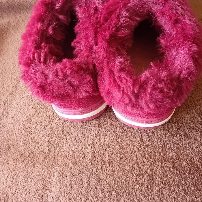 Faby27800 Pantoufles - chaussons en velours pour l'hiver - couleur : bordeaux - Fourrure à la chevil - photo numéro 2