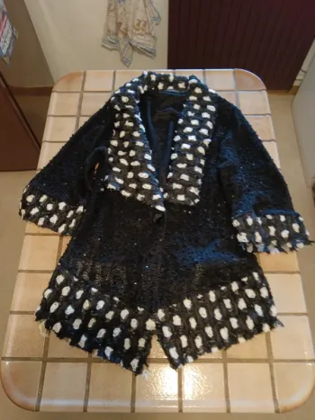Long Gilet petite fleurs