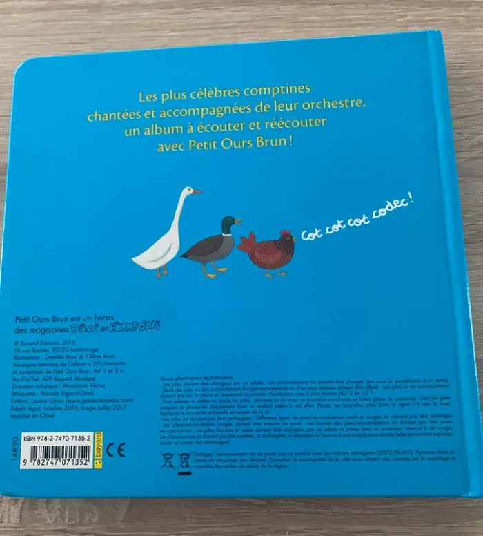 Livre musical petit ours brun - photo numéro 2
